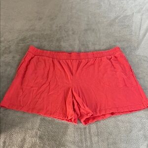NWOT Casual Coral Elastic Waist Comfy Lounge Shorts